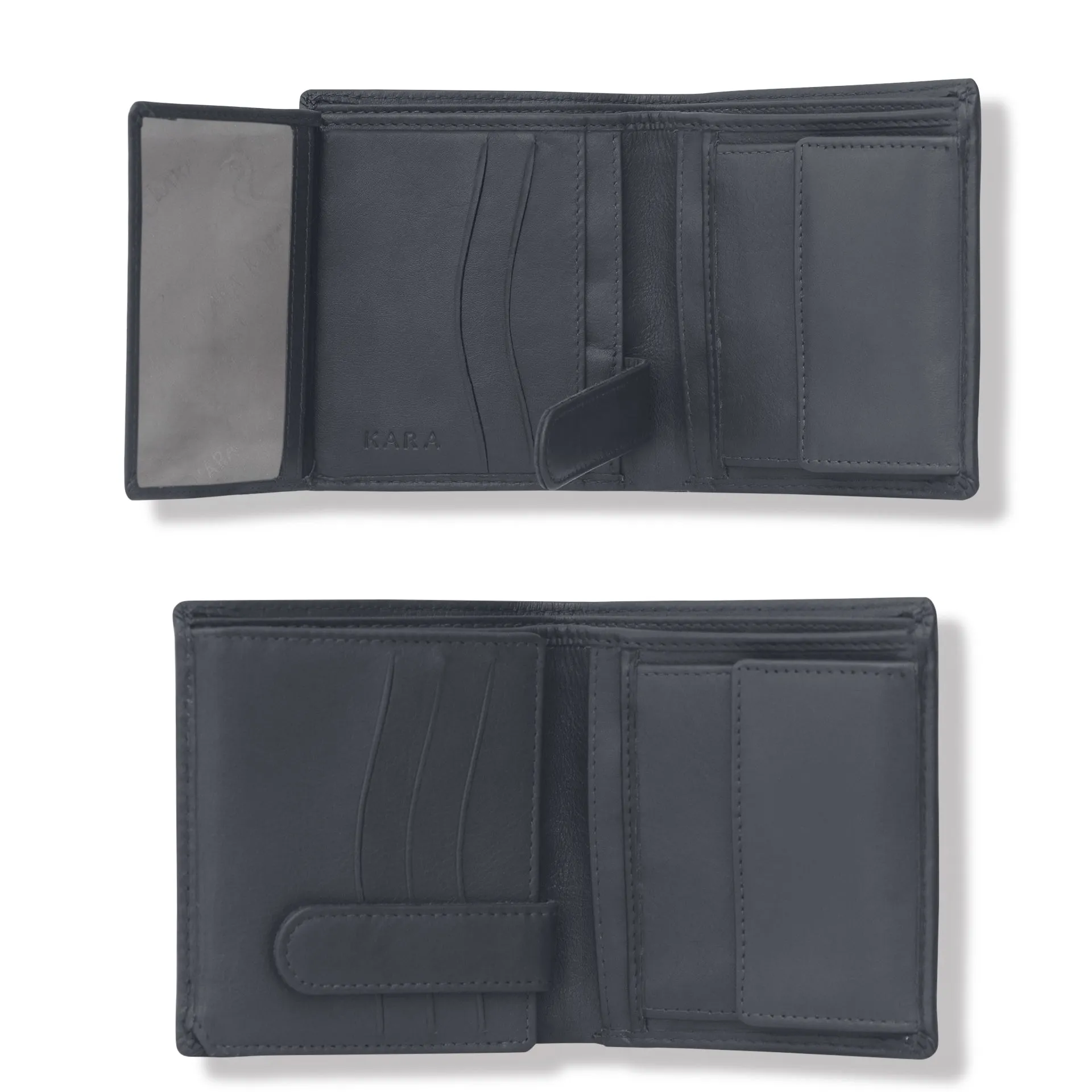 10026 Brown & Blue Bifold Wallet