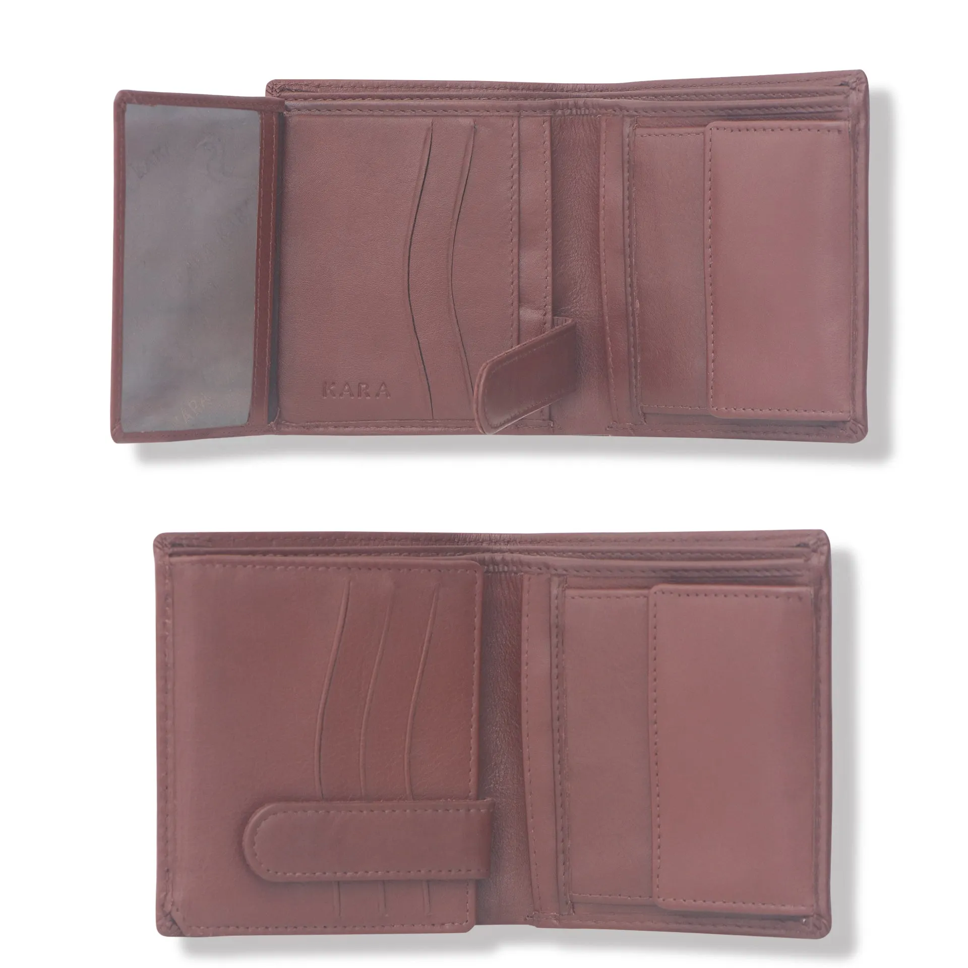 10026 Brown & Blue Bifold Wallet