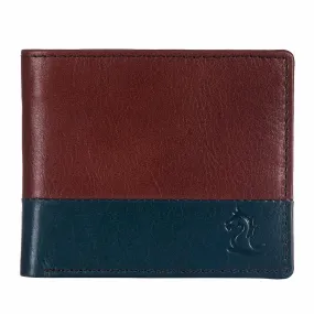 10109 Tan & Green Bifold Wallet