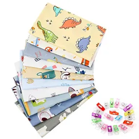 10Pcs Quilting Fabric for Sewing Crafting Fat Quarters Fabric Bundles for Patchwork DIY Sewing Cotton Fabric Printed Floral Pre-Cut Squares 15.7 x 19.7 inches (40 x 50 cm) (BL-3)
