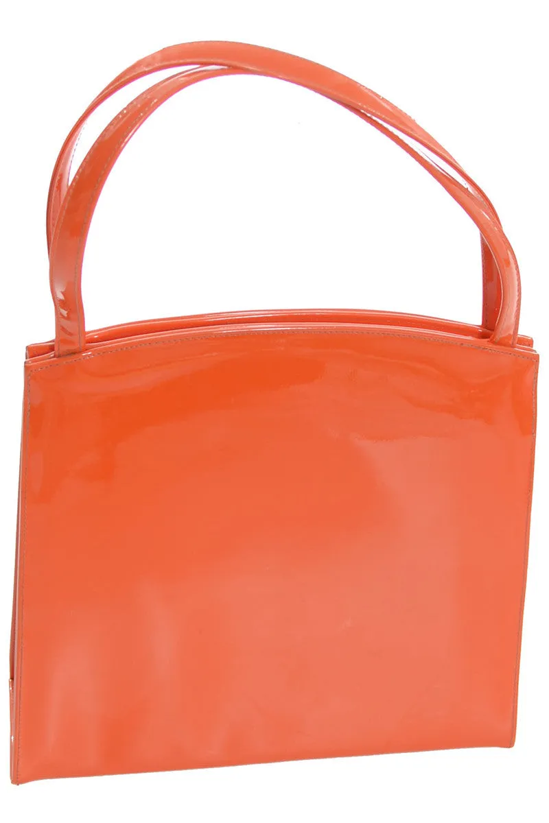 1960s Bright Orange Vintage Handbag Satchel Lenox Bags UNUSED