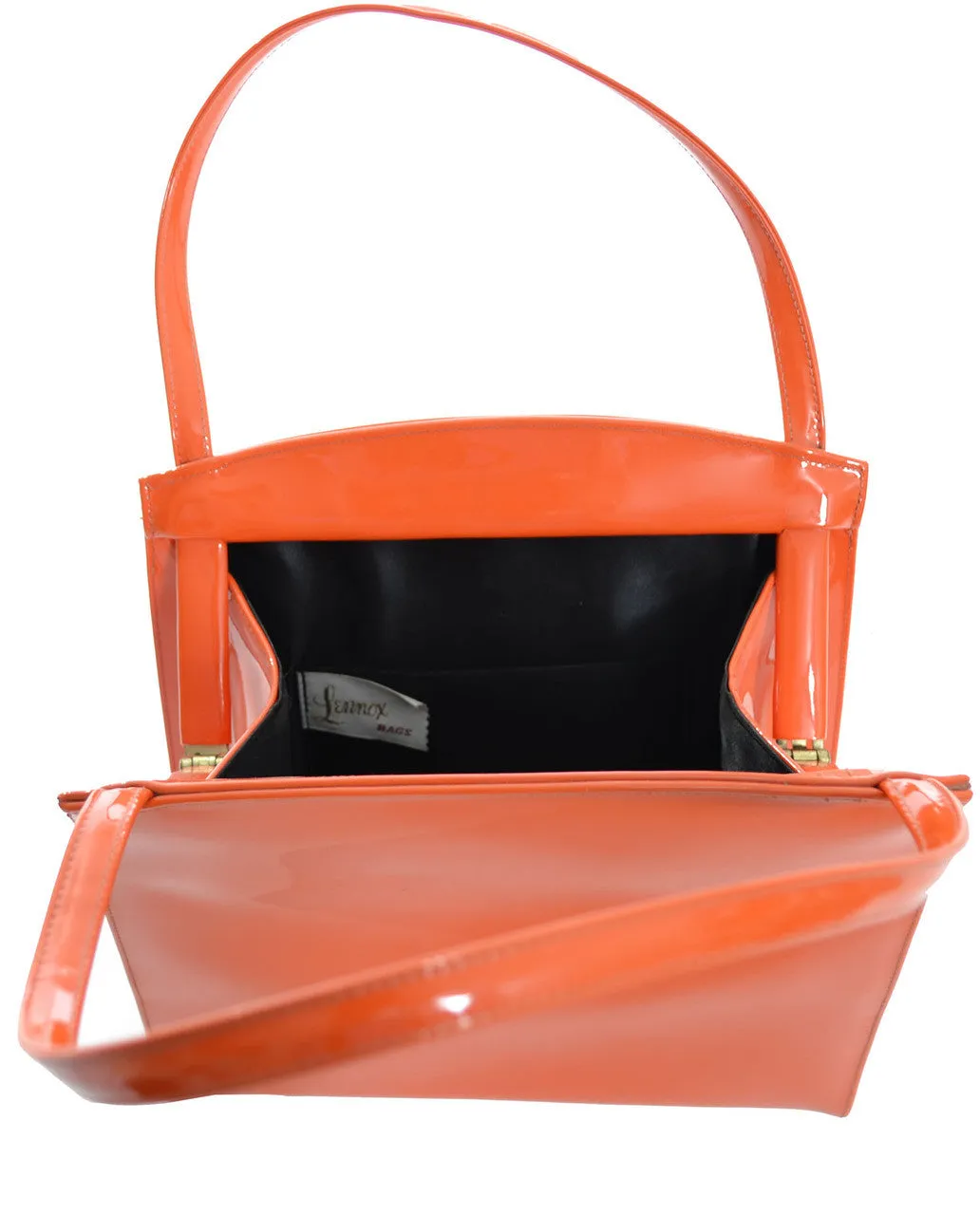 1960s Bright Orange Vintage Handbag Satchel Lenox Bags UNUSED
