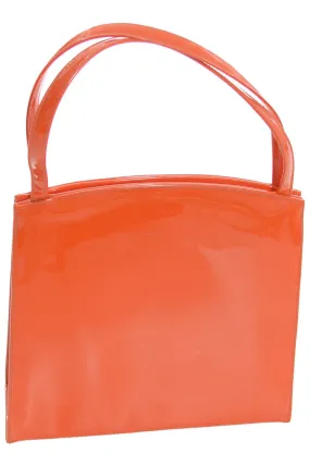 1960s Bright Orange Vintage Handbag Satchel Lenox Bags UNUSED