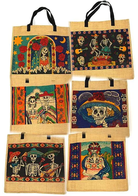 20 Day of Dead Jute bags! Only $3.25 ea!