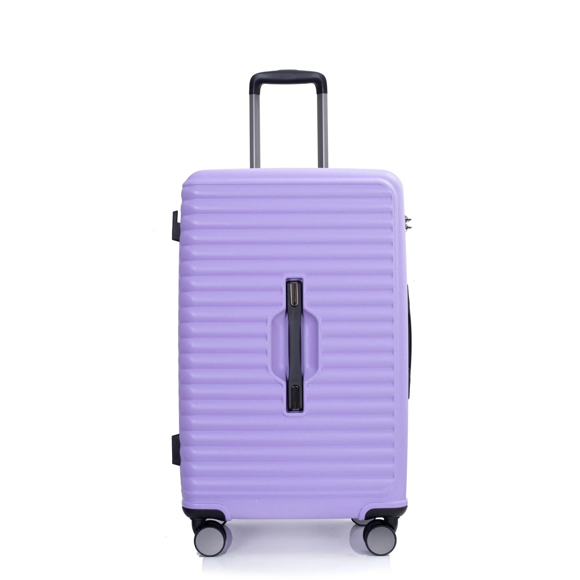 3 Piece Luggage Sets Lightweight Suitcase With Two Hooks, 360° Double Spinner Wheels, Tsa Lock, (21/25/29) Light Purple