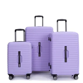 3 Piece Luggage Sets Lightweight Suitcase With Two Hooks, 360° Double Spinner Wheels, Tsa Lock, (21/25/29) Light Purple