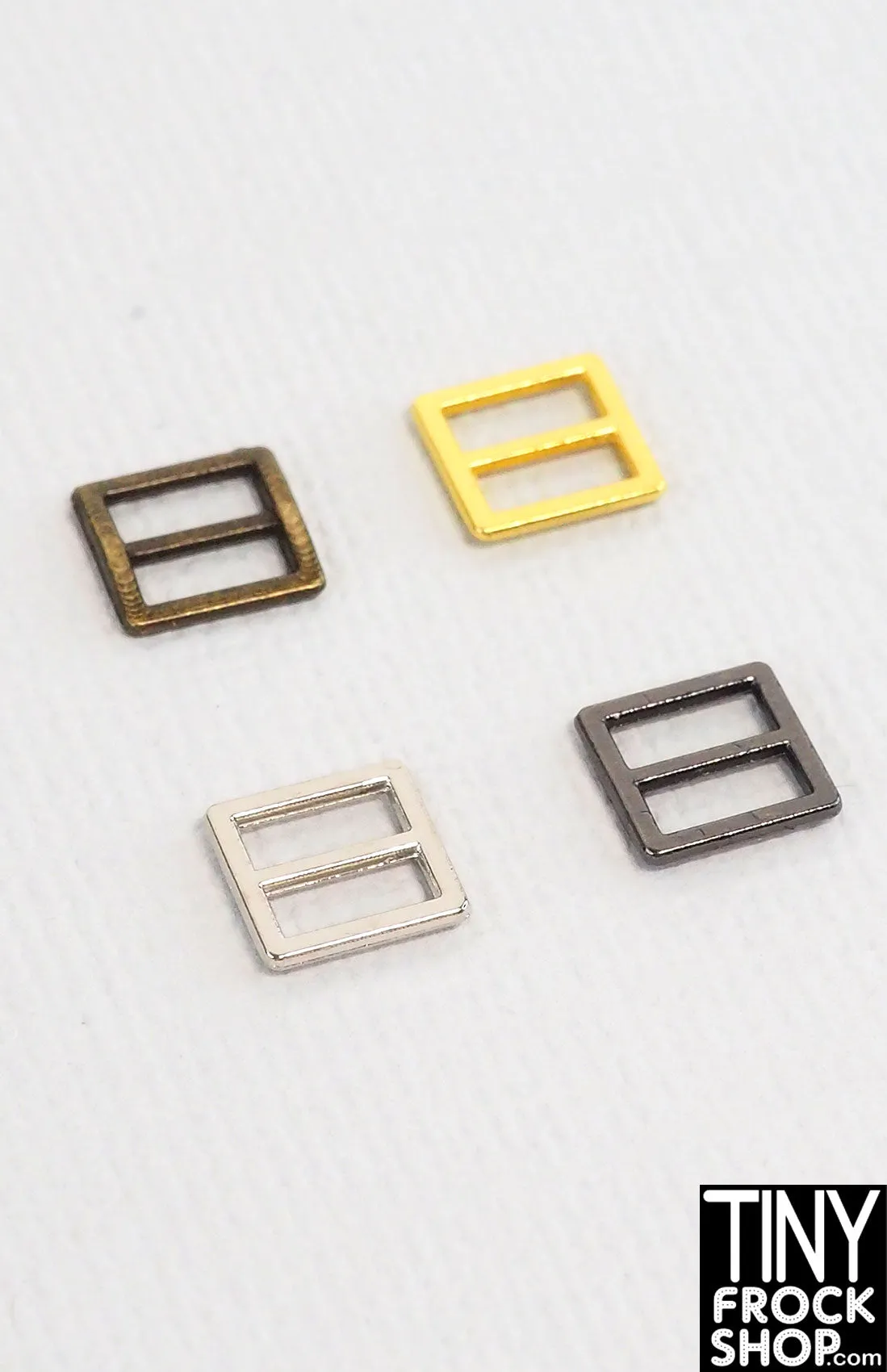 5mm 12" Fashion Doll Square Metal Buckles