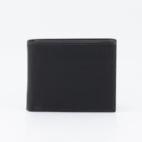A Trifold, Premium Leather Wallet (Gray - Black)