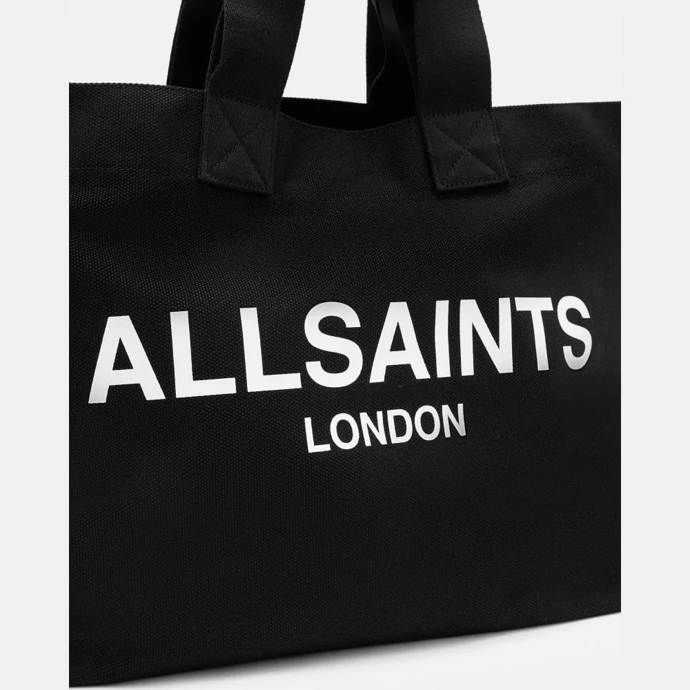 Allsaints Ali Cotton Canvas Tote Bag in Black