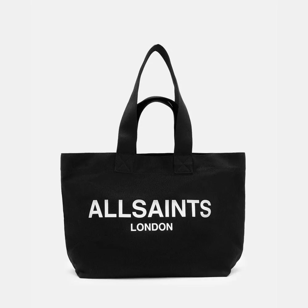 Allsaints Ali Cotton Canvas Tote Bag in Black