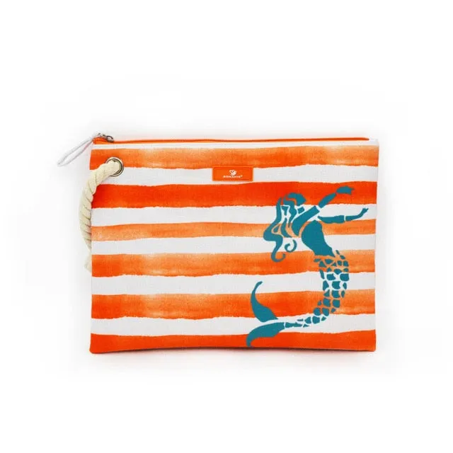 Beach Stripe Clutch Bag
