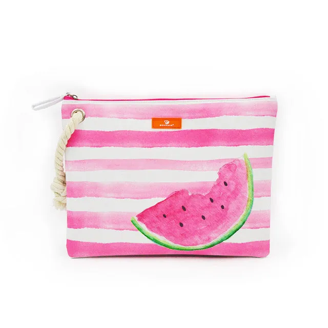 Beach Stripe Clutch Bag