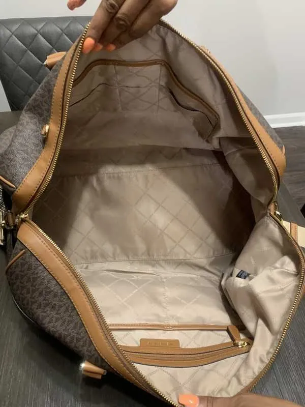 Bedford Travel Extra-Large Logo Stripe Weekender Bag