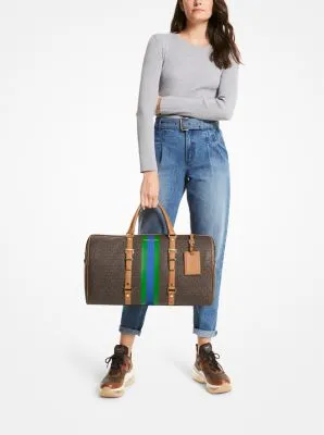 Bedford Travel Extra-Large Logo Stripe Weekender Bag