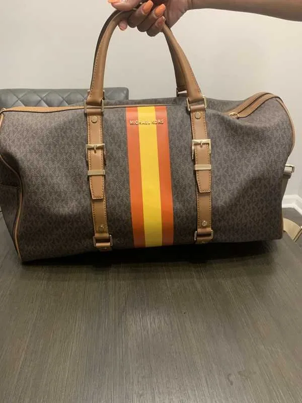 Bedford Travel Extra-Large Logo Stripe Weekender Bag