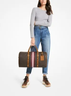 Bedford Travel Extra-Large Logo Stripe Weekender Bag