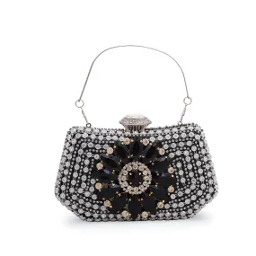 Black Fancy Clutch P23849