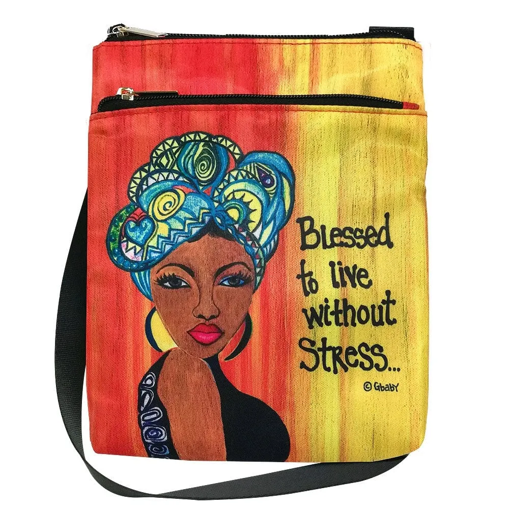 Blessed to Live without Stress Crossbody Travel Purse