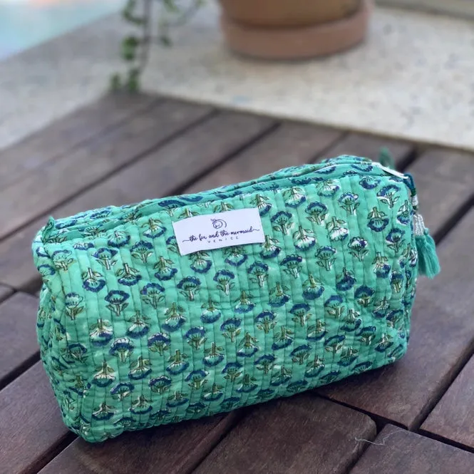 Block Printed Toiletry Bags