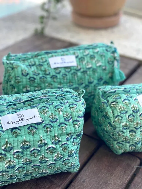 Block Printed Toiletry Bags