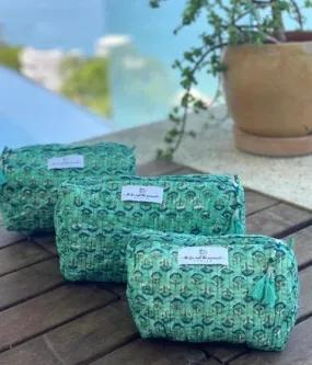 Block Printed Toiletry Bags