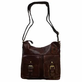 Bronco Cognac Twin Pocket Handbag
