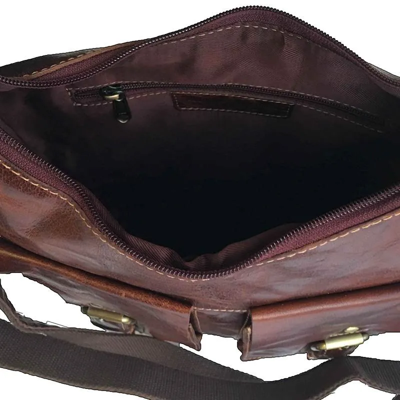 Bronco Cognac Twin Pocket Handbag