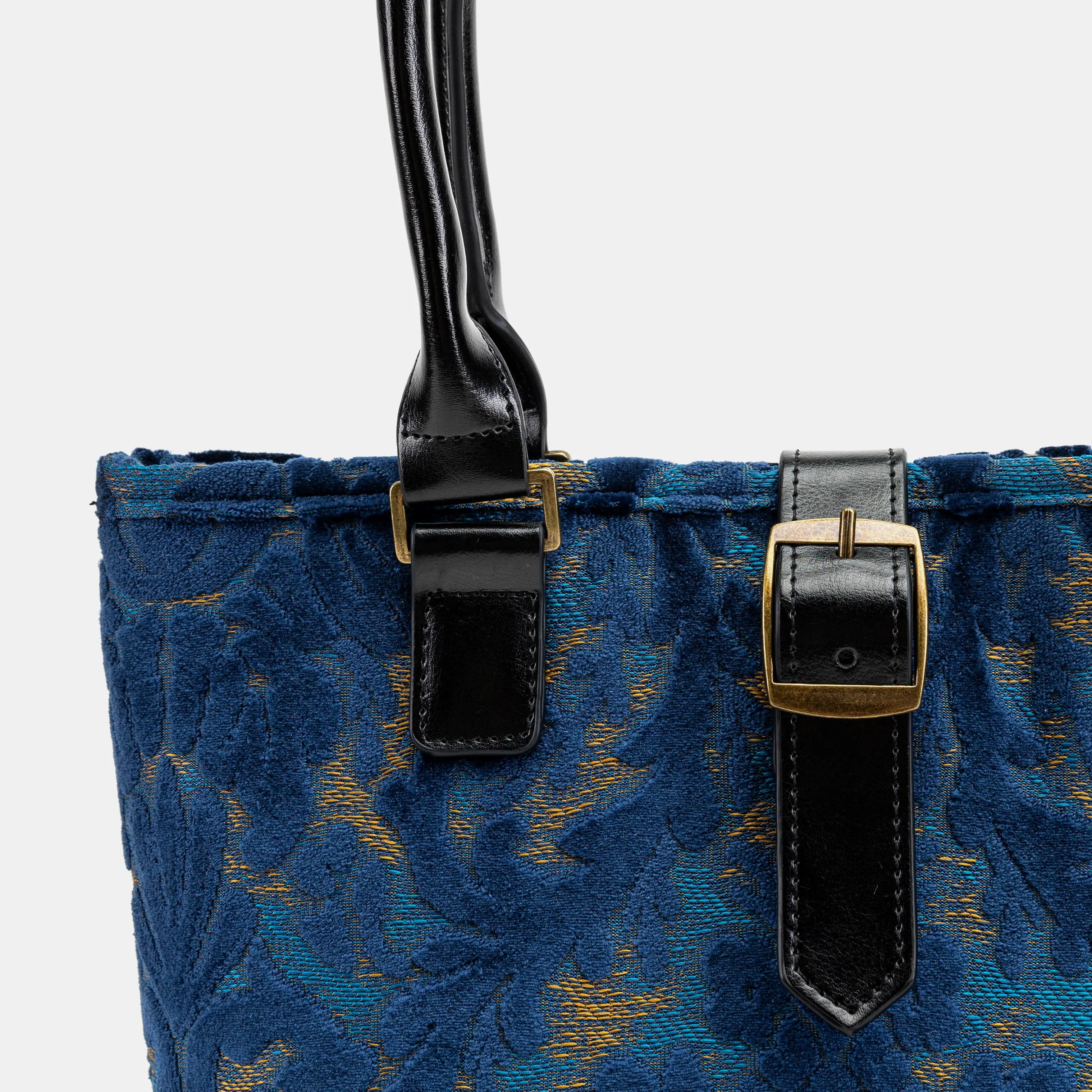 Burnout Velvet Navy Everyday Tote