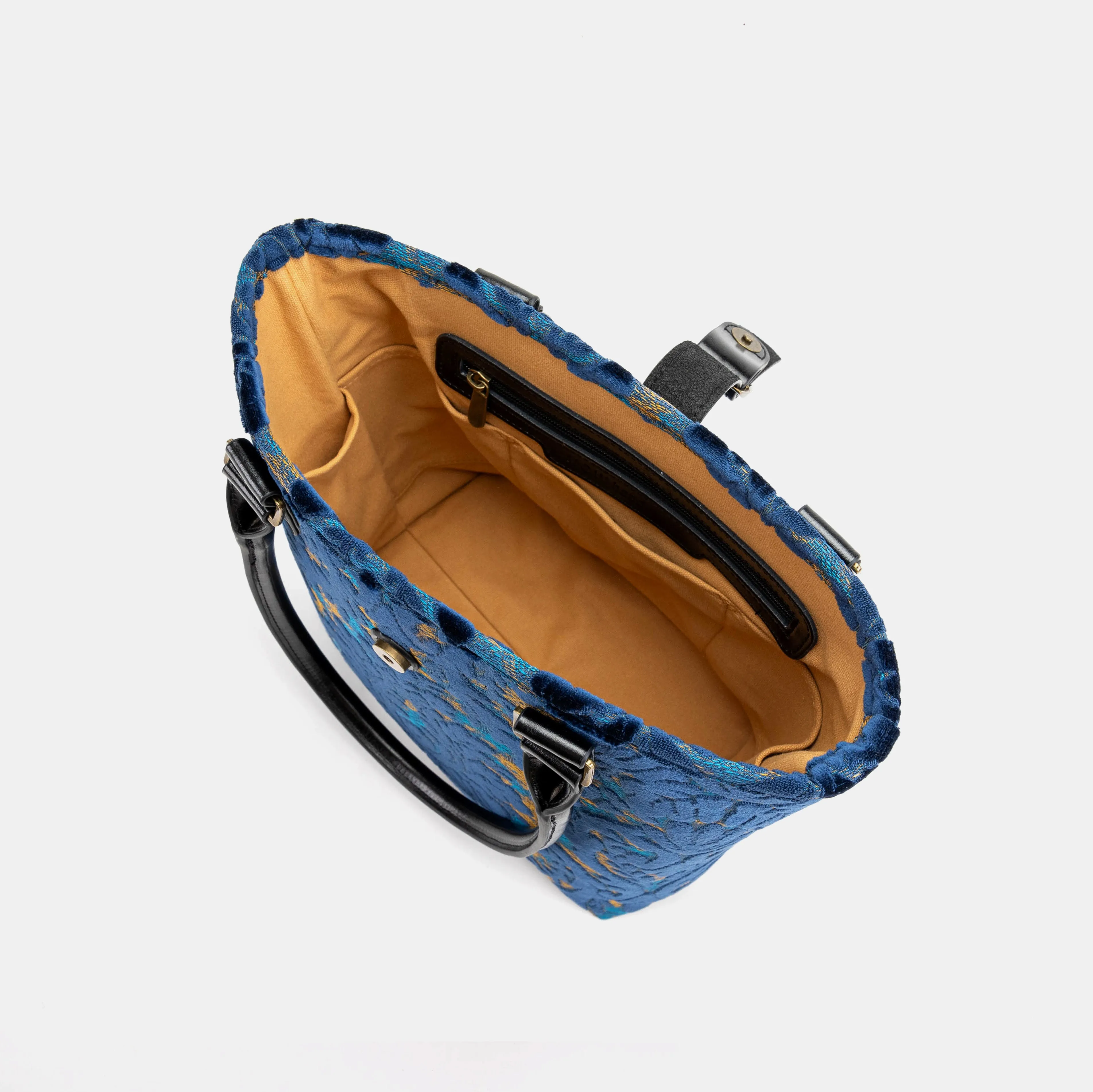 Burnout Velvet Navy Everyday Tote