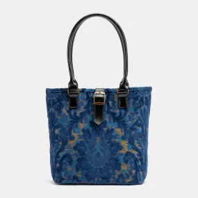 Burnout Velvet Navy Everyday Tote