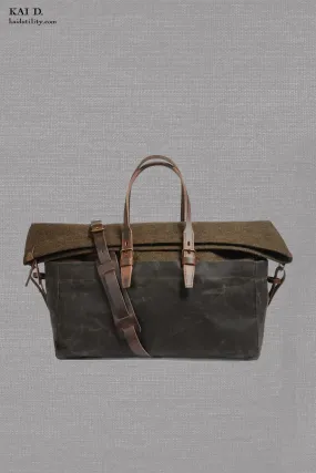 Cabine Bag - Khaki Wax Cotton / Tweed