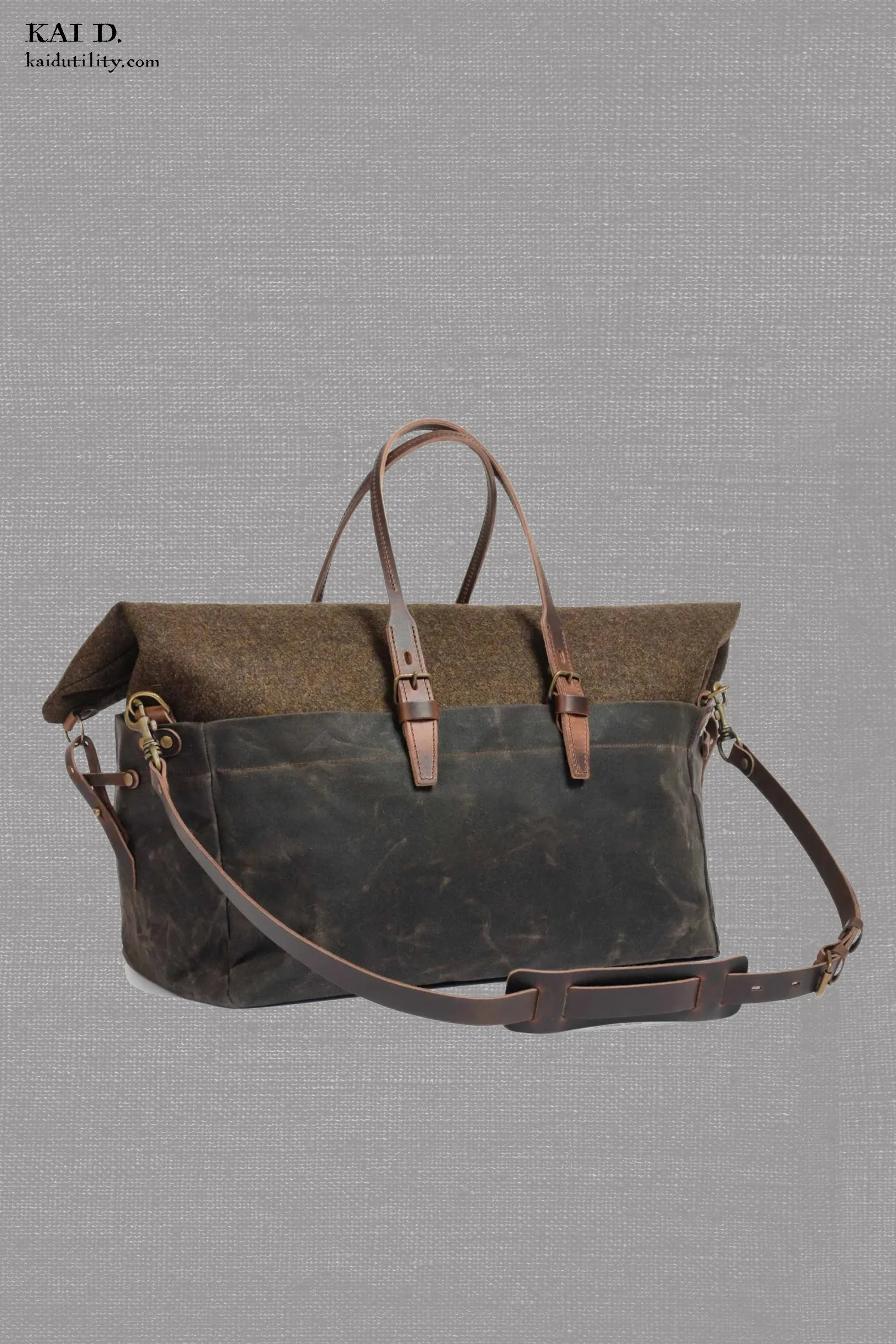 Cabine Bag - Khaki Wax Cotton / Tweed