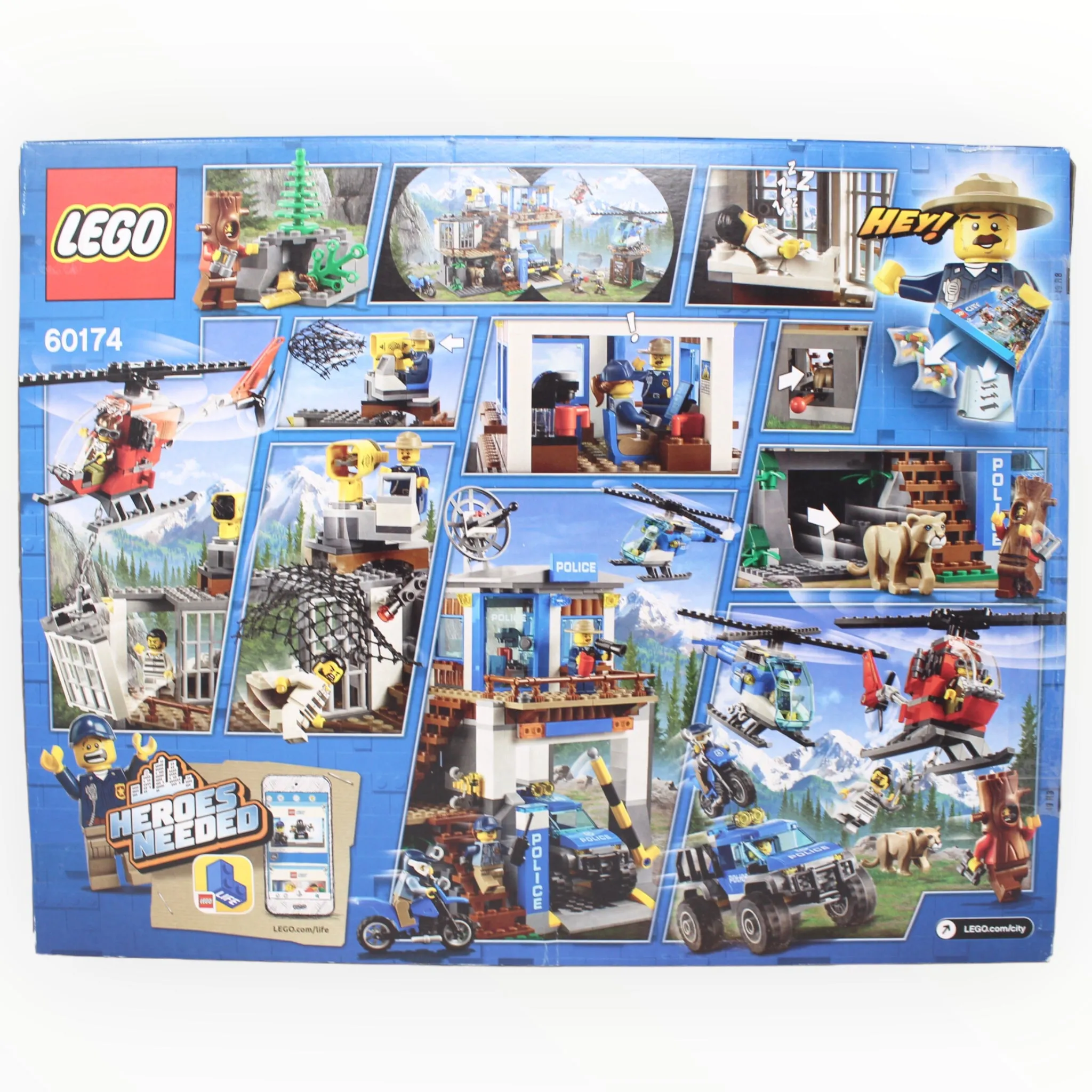 Certified Used Set 60174 City Mountain Police Headquarters (Bag 4 cert., all others sealed)