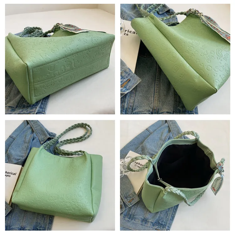 CL1112 - Embossed Green Fashion Handbag