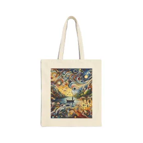 Colorful abstract design Cotton Canvas Tote Bag
