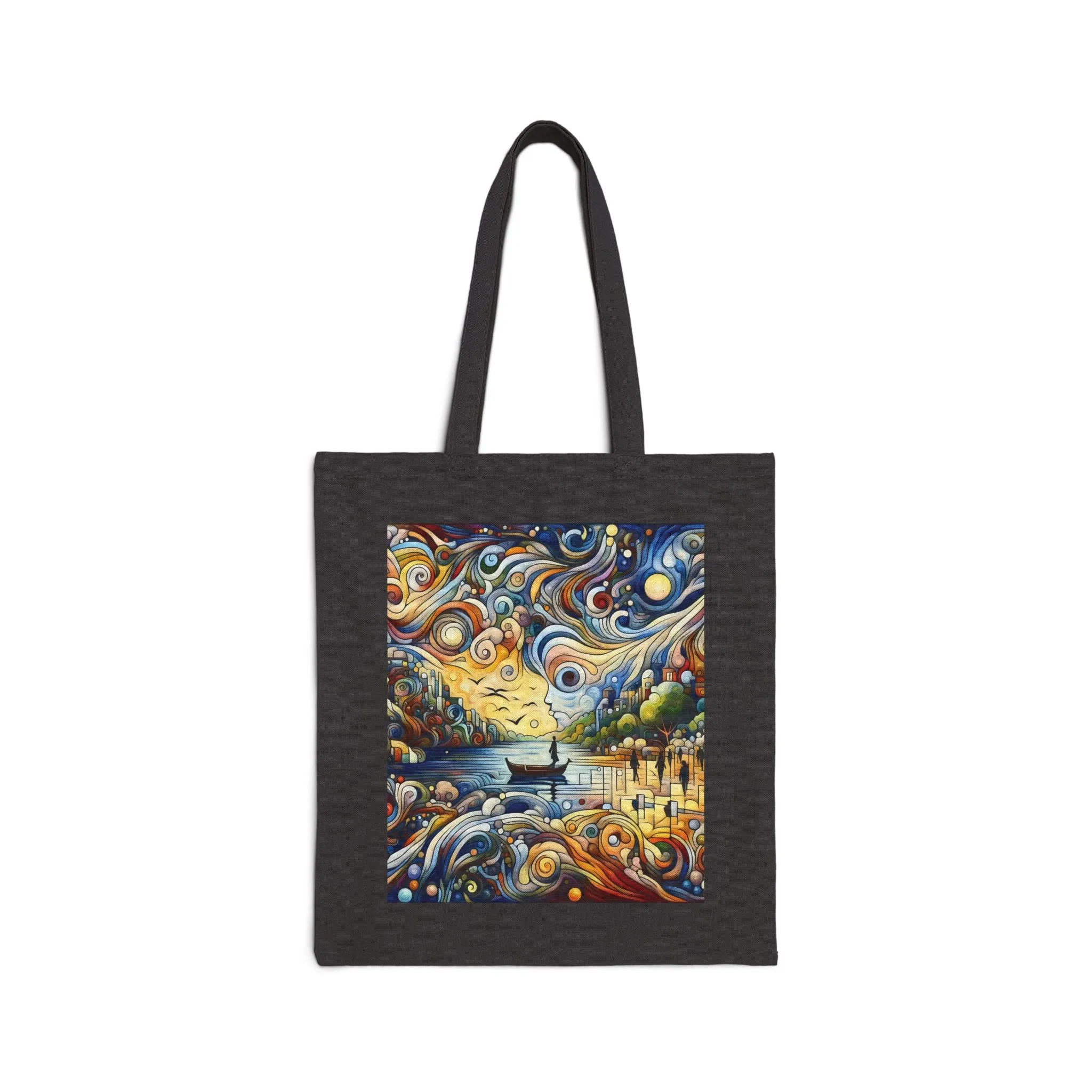 Colorful abstract design Cotton Canvas Tote Bag