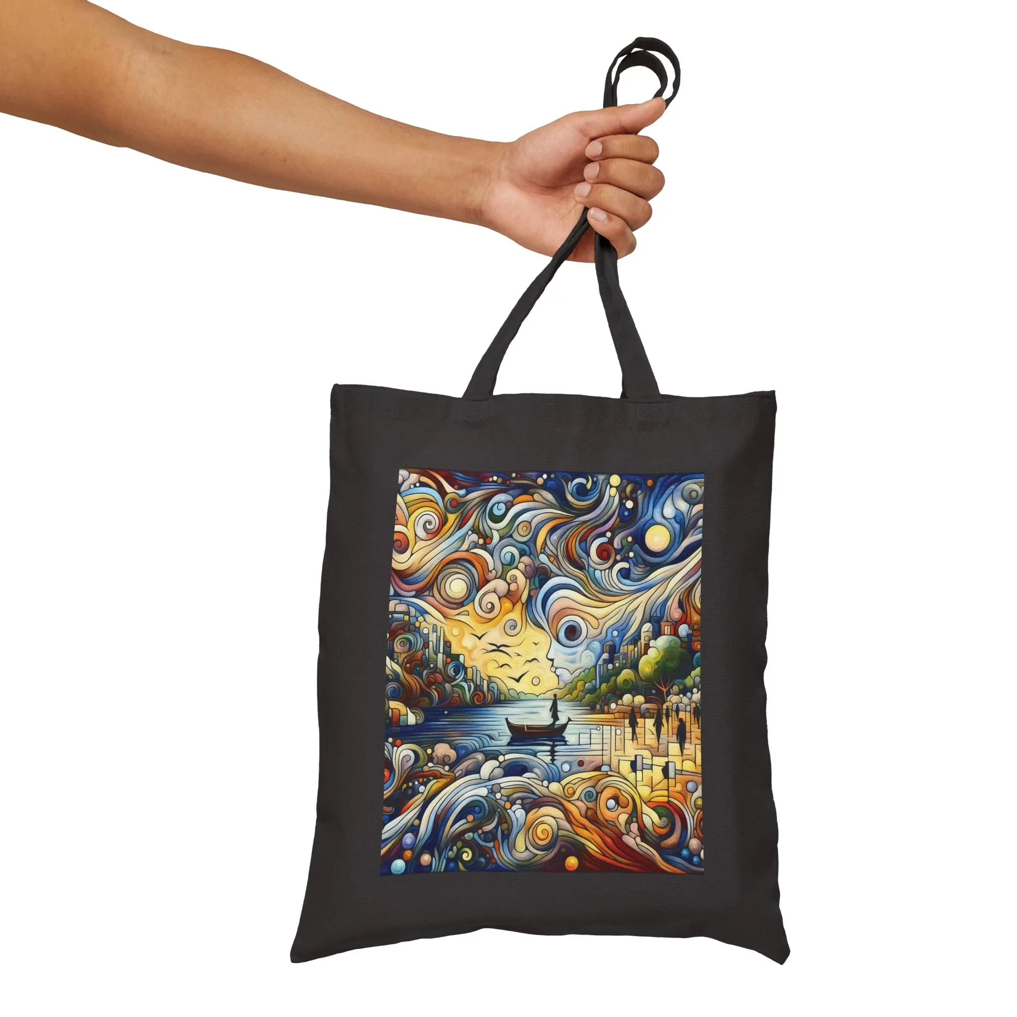 Colorful abstract design Cotton Canvas Tote Bag