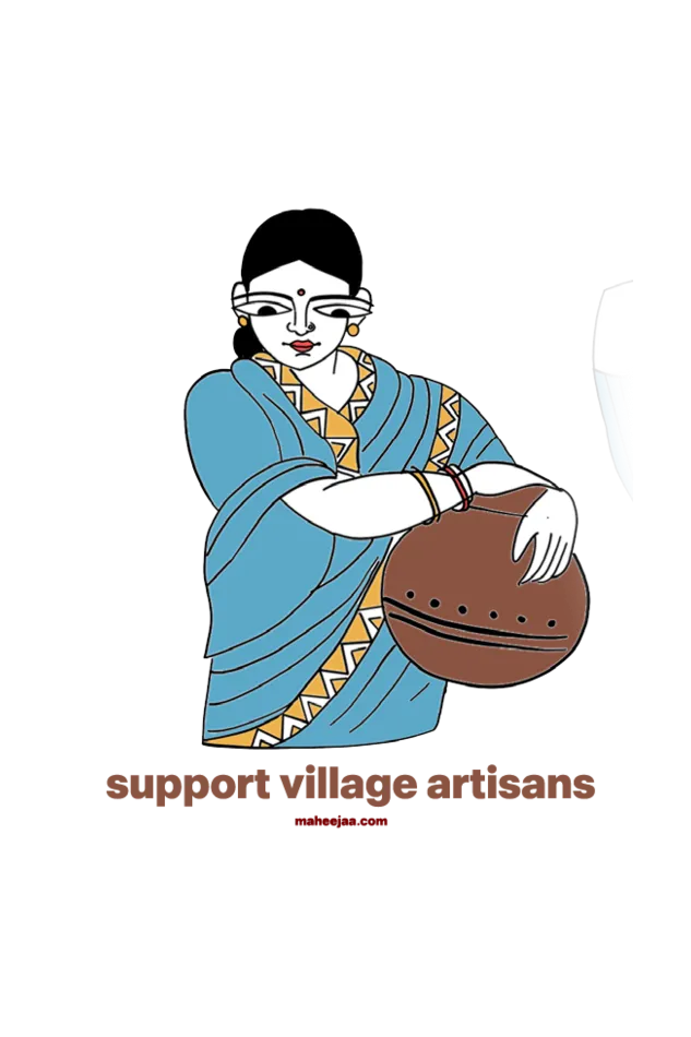 Cotton Printed Tote with Zipper - Support Village Artisans