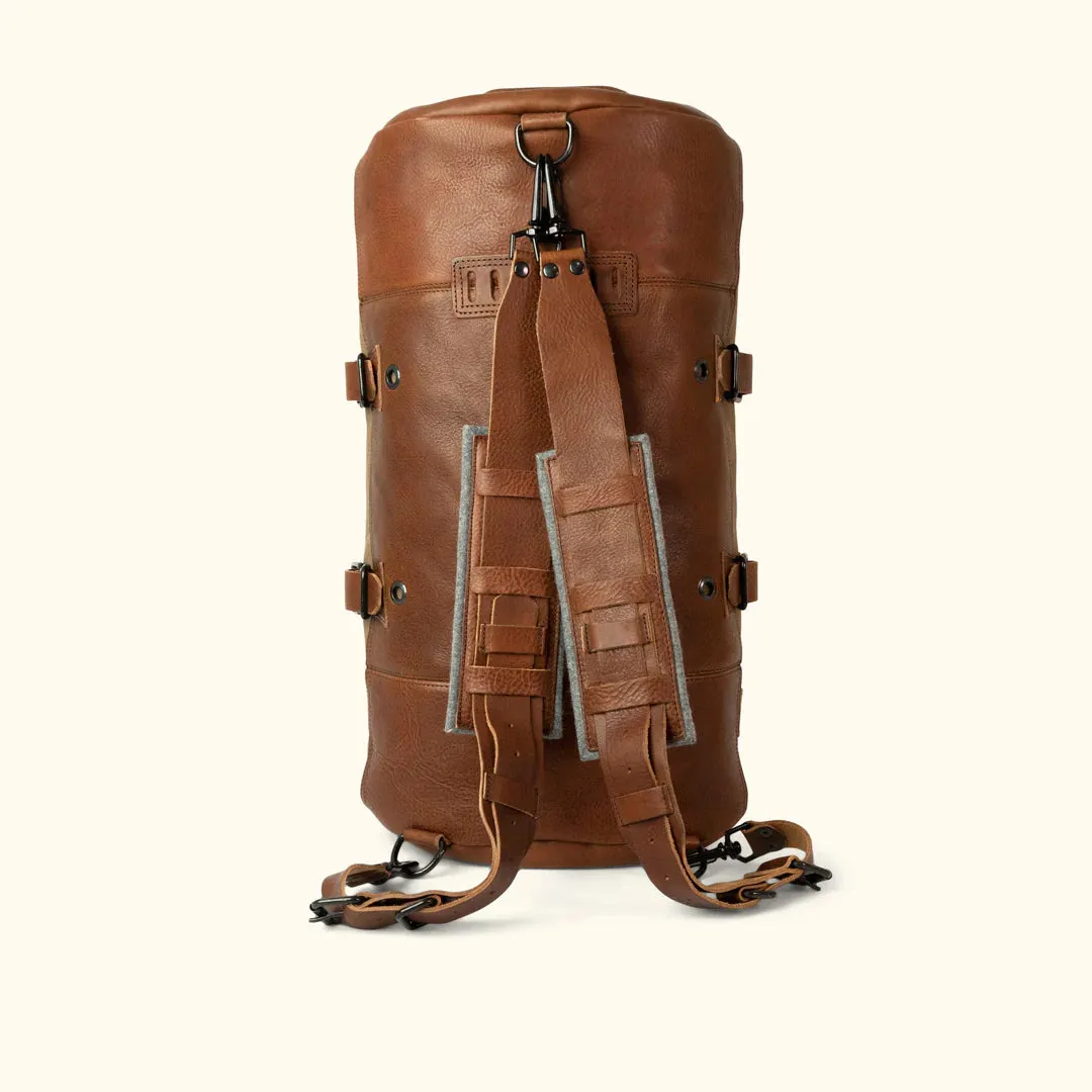 Dakota Field Khaki Waxed Canvas Duffle Bag