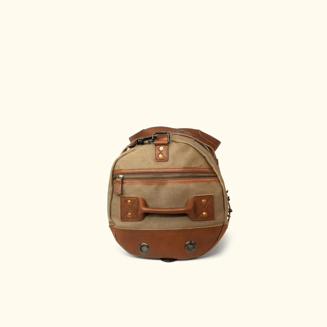 Dakota Field Khaki Waxed Canvas Duffle Bag