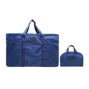 Deeya Ballistic Nylon Large Size Unisex Foldable Travel Duffle Bag with Small Cover Bag (Blue)