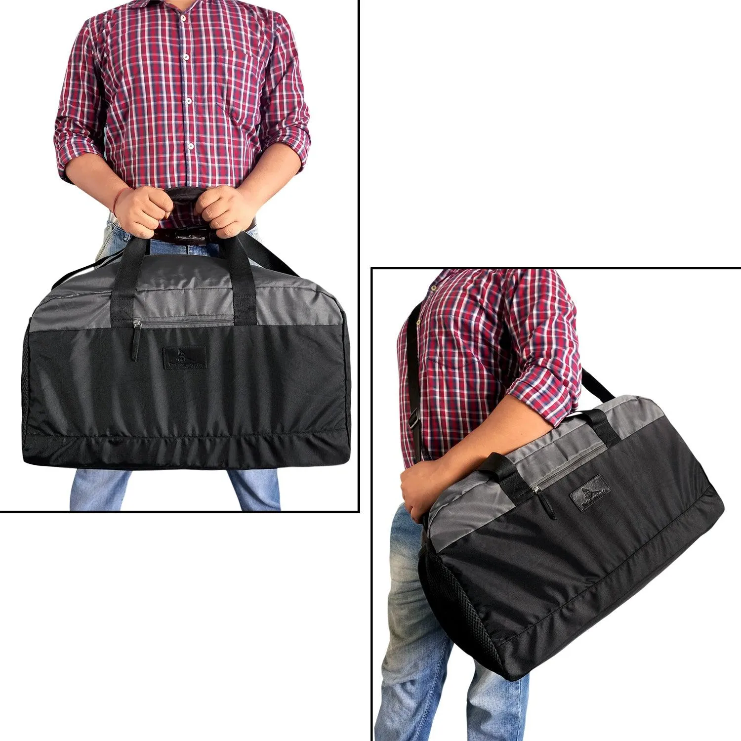 Deeya Ballistic Nylon Large Size Unisex Travel Duffle Bag, Shoulder Weekender Bag (Black)