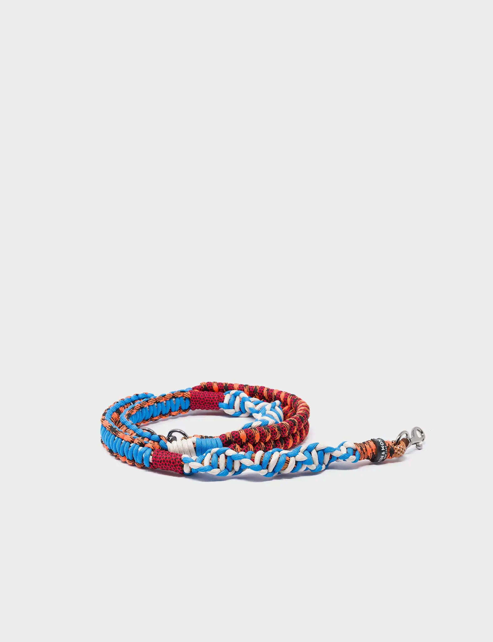 Detachable Shoulder Strap - Blue, Orange and Cream Handwoven Paracord
