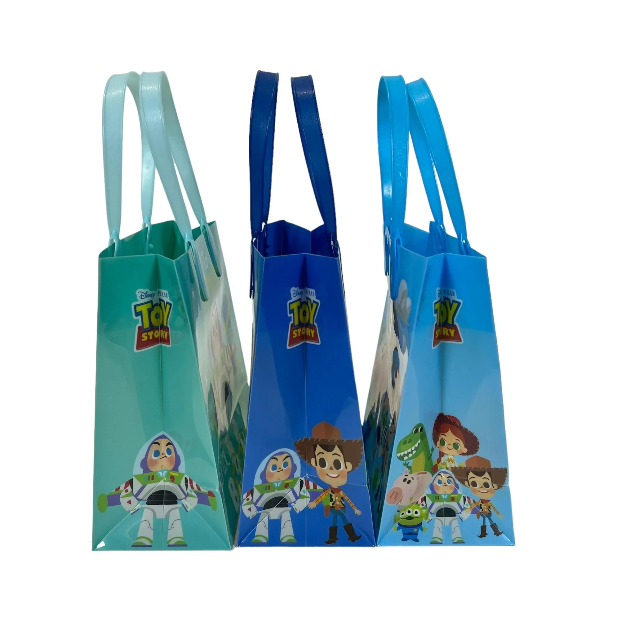 Disney Cute Chibi Toy Story Party Favor Treat Bags with Handles, Disney Candy Bags for Birthday Party, Party Supply Decorations Pack of 12