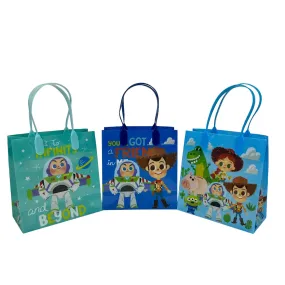 Disney Cute Chibi Toy Story Party Favor Treat Bags with Handles, Disney Candy Bags for Birthday Party, Party Supply Decorations Pack of 12