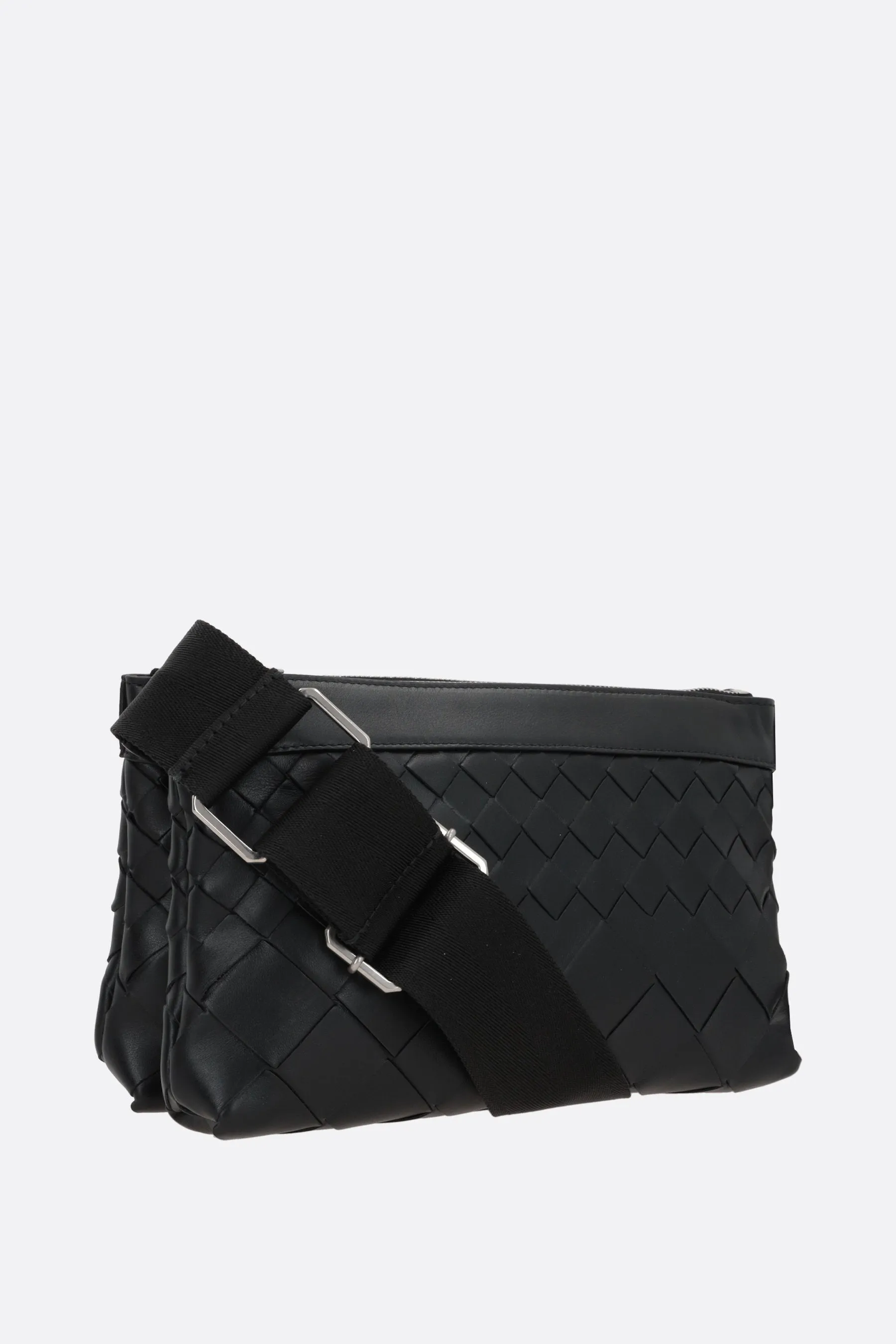 Duo Crossbody Bag In Intrecciato Vn