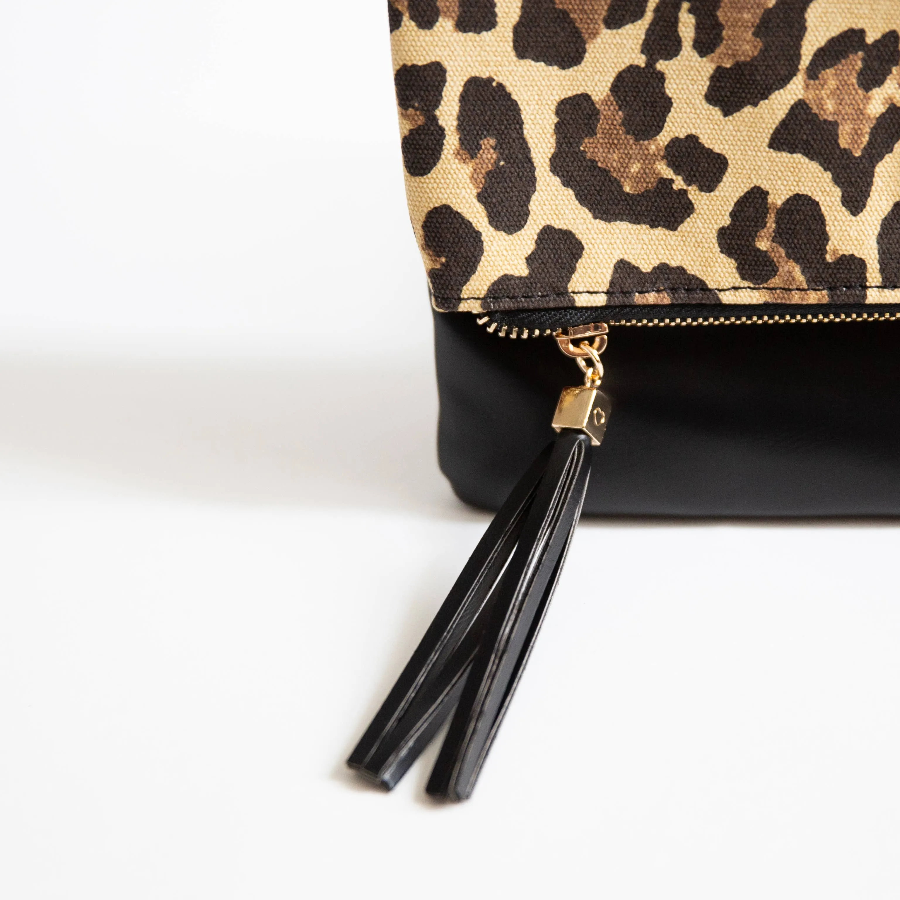 FoldOver Clutch, Leopard-Burg