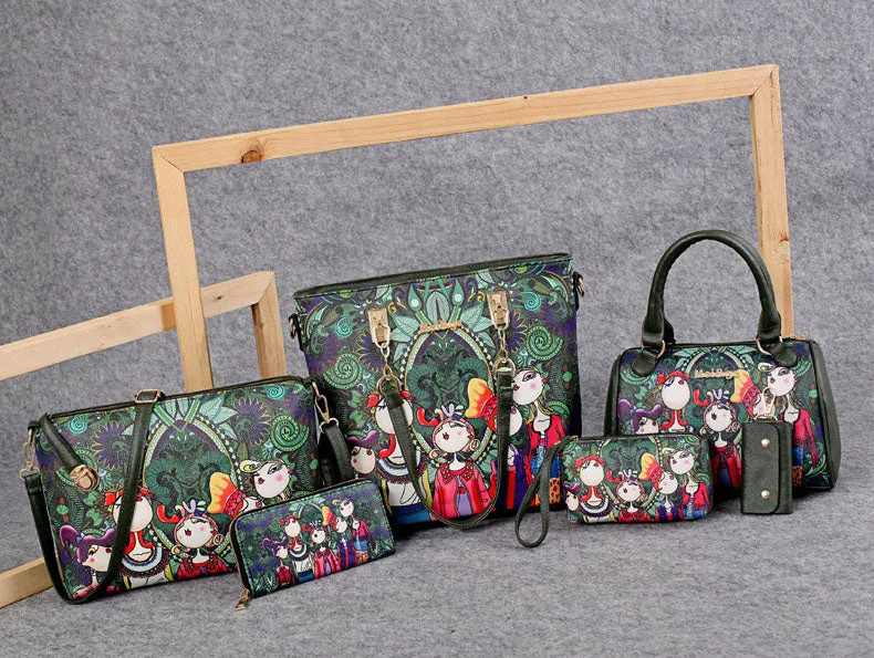 H1765 - 6Pc Fashion Handbag Set