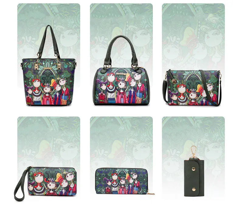 H1765 - 6Pc Fashion Handbag Set