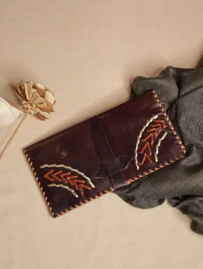 Handcrafted Jawaja Leather Wallet - Dark Brown